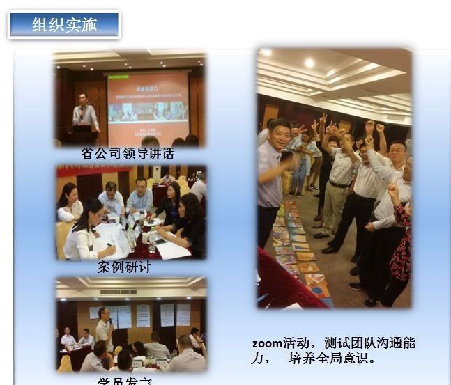 某金融业某省级分公司高级管理人员领导力研修项目